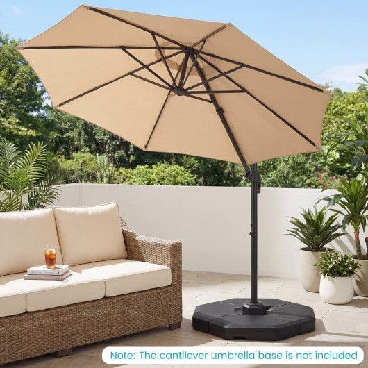 4 Pieces Patio Cantilever Offset Umbrella Weights Base Plate Set