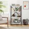 4-Tier Bookshelf with Heavy-Duty Metal Frame-White