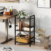4-Tier Bookshelf with Metal Frame and Wooden Storage Racks for Study-Oak