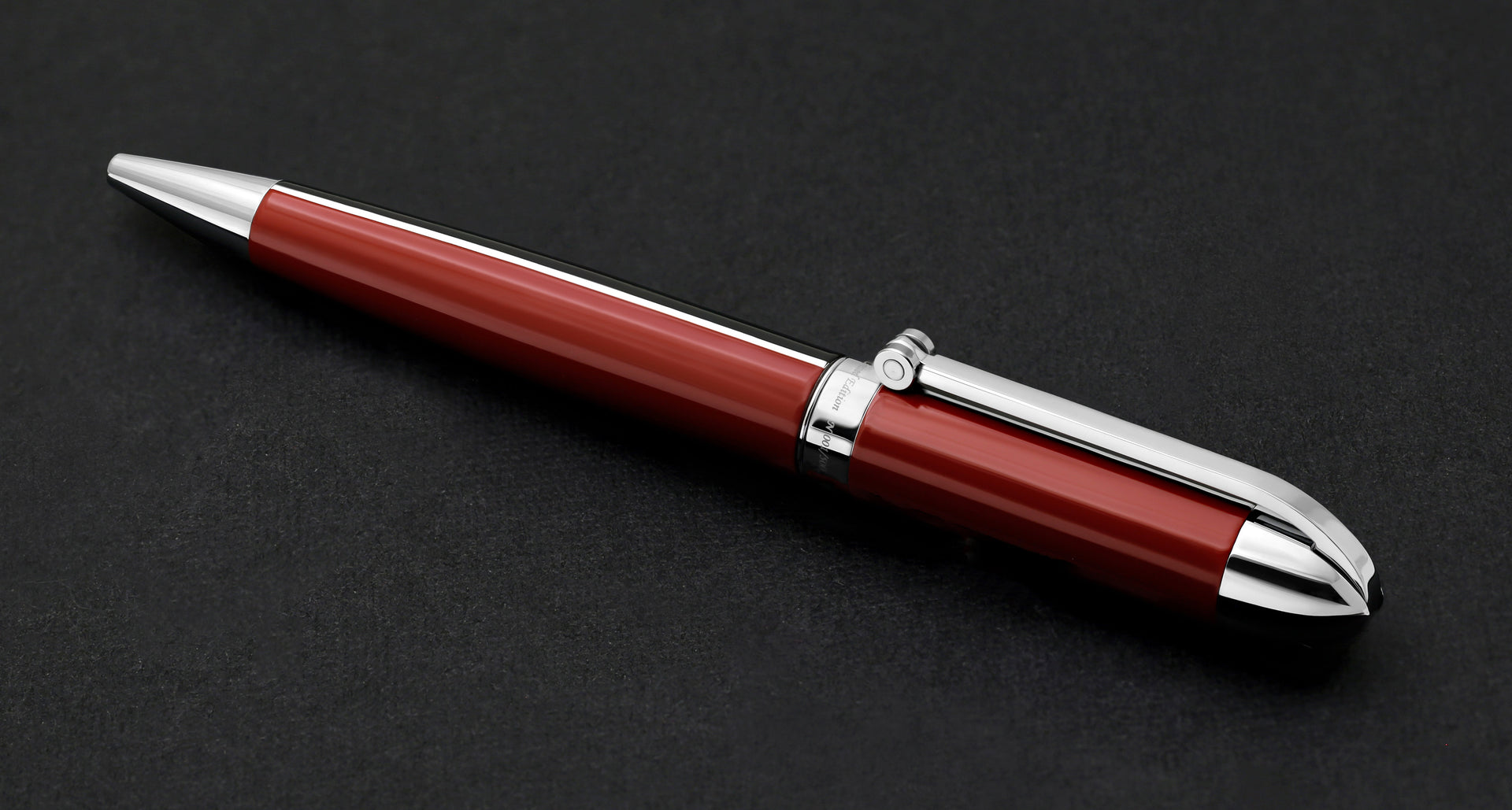 Visionary® Brass & Aluminum Enameled Ballpoint Pen - Red / Black