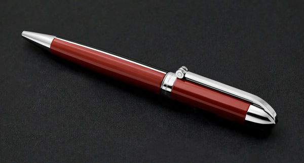 Visionary® Brass & Aluminum Enameled Ballpoint Pen - Red / Black - Gifts for You 'n Me