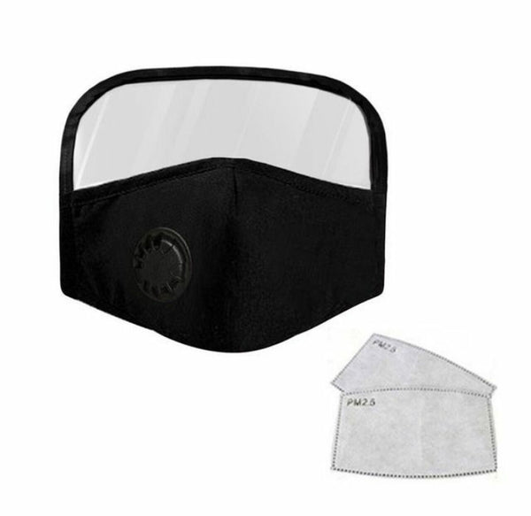 6-Pack Cotton Face Mask with Eye Shield and Carbon Filters