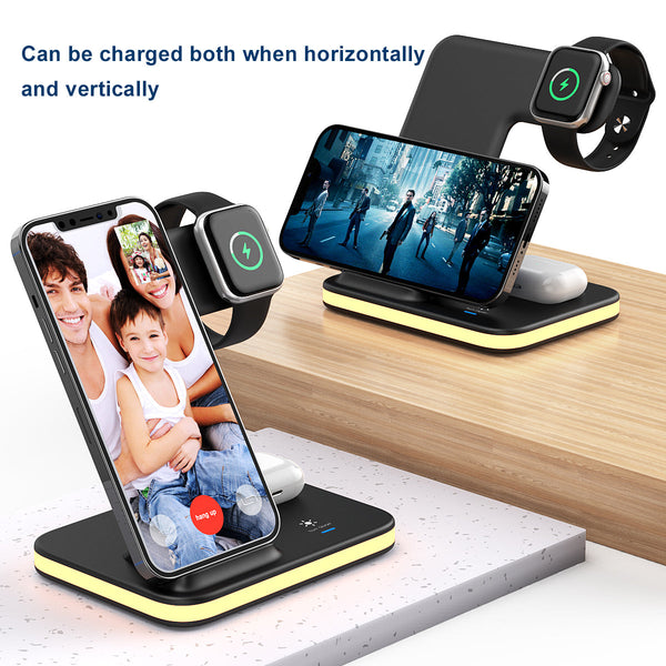 4-in-1 Wireless Charging Stand with Night Light