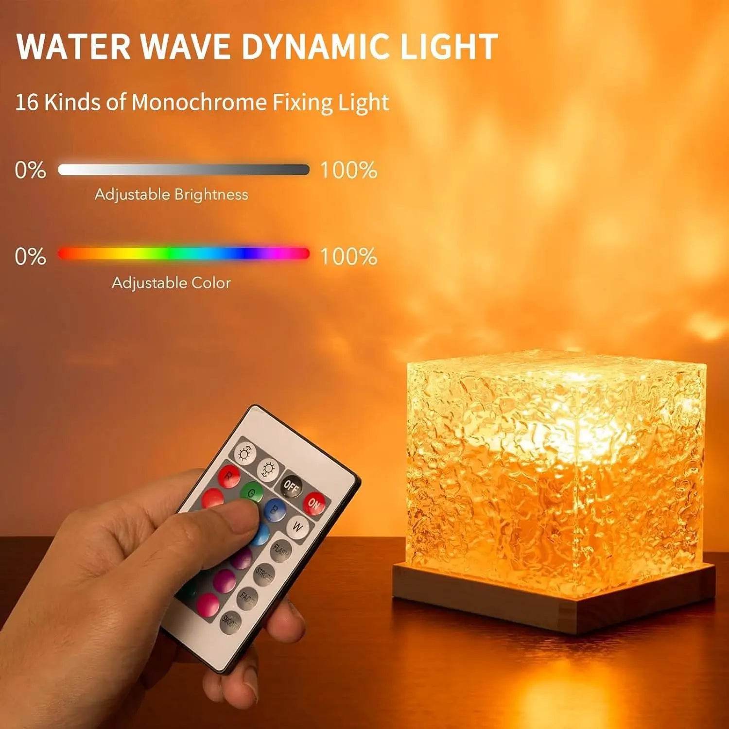 Ocean Wave Aurora Light – 16 Color LED Night Lamp