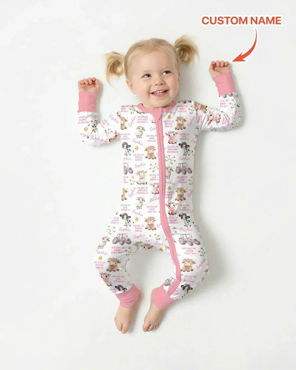 Custom Name God Says I Am Farm Animals Bamboo Convertible Zippy