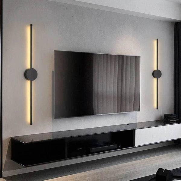 60cm Wall Light Modern Long LED Light Black – Sleek Indoor Lighting Fixture