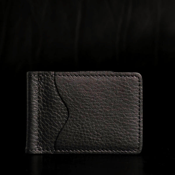 The Pinnacle Wallet - Cognac Slim Money Clip Pebble Grain Leather Wallet