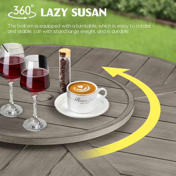 PEAKHOME Azur Patio Aluminum Round 60