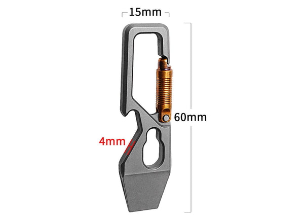 Titanium Multi-Tool Carabiner for Men - EDC Gear & Outdoor Survival Tool - Heavy-Duty Keychain Tool for Hiking, Camping, and Everyday Carry Wautton Outdoor Gear