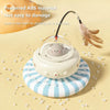 Smart Hover Cat Teaser Automatic Feather Spinner Toy - Khaki