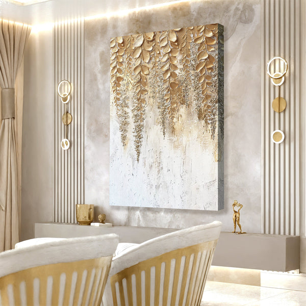 Golden Wisteria Wall Art Tailored Canvases