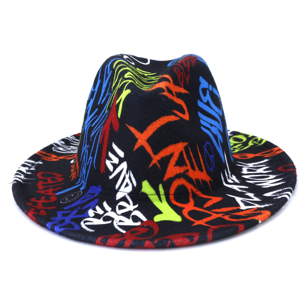 Beautiful Two Tone Luxury Fedora Hat Men's and Women's Hat Unique Retro Design Men's Fedoras Hat Colorful Fedoras Jazz Cap Elegant Soft Hat Wide Brim Party Hats 56-58CM