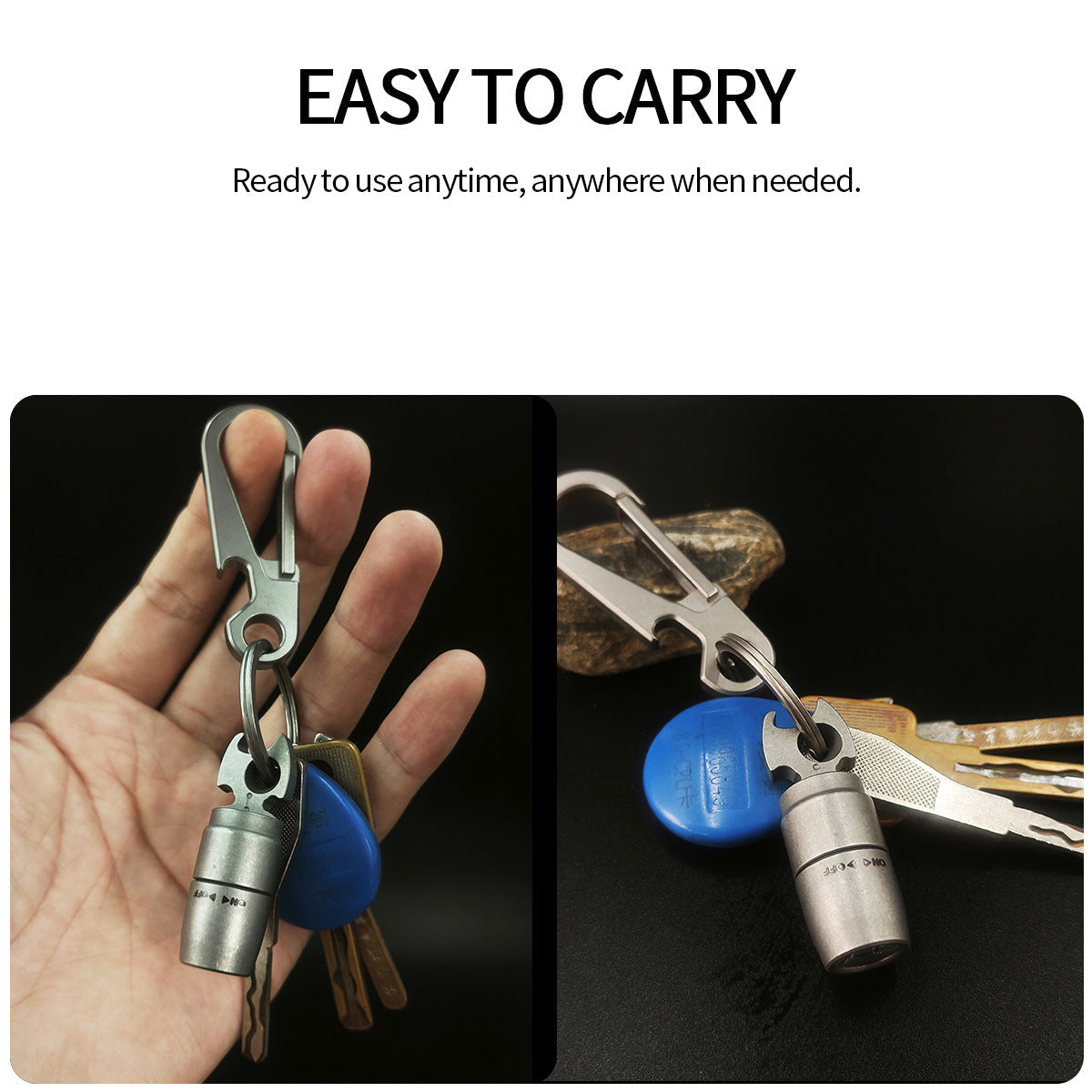 Keychain Flashlight EDC Pocket Flashlight with Bottle Opener Wautton Outdoor Gear
