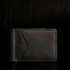 The Pinnacle Wallet - Black Slim Money Clip Pebble Grain Leather Wallet