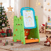 4 in 1 Art Easel for Kids with Double Sided Magnetic Board-Green