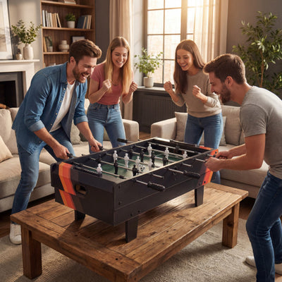 4 in 1 Combo Game Table Set with Billiards-Black