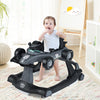 4-in-1 Foldable Activity Push Walker with Adjustable Height-Gray
