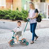 4-in-1 Kids Tricycle with Adjustable Parent Push Handle for 2-4 Years Old-Green