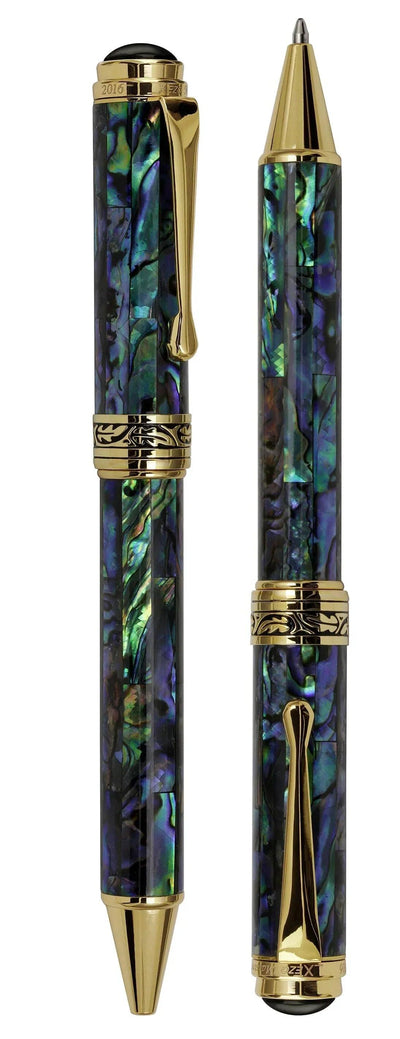 Maestro® Paua Abalone Sea Shell Ballpoint Pen - 18K Gold Plated