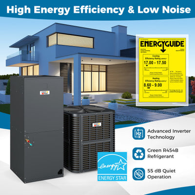 4 to 5 Ton 17-17.5 SEER2 Ultra-Low Temperature Heat Pump System (Operates down to -4°F)