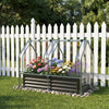4 x 2 x 3 Feet Small Galvanized Raised Garden Bed with Greenhouse Cover-Black
