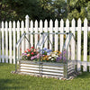 4 x 2 x 3 Feet Small Galvanized Raised Garden Bed with Greenhouse Cover-Silver