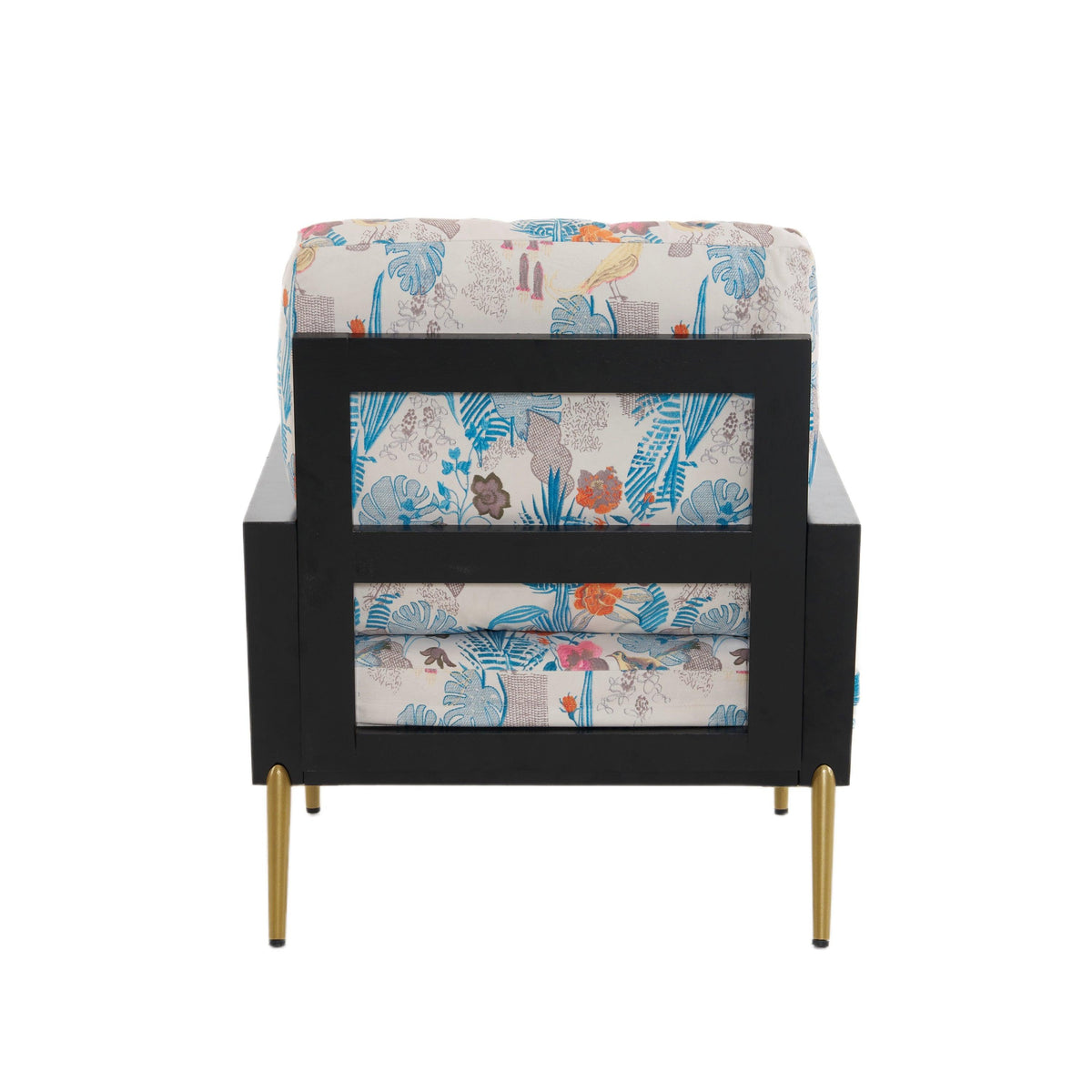 Mid-Century Modern Armchair with Solid Wood Frame