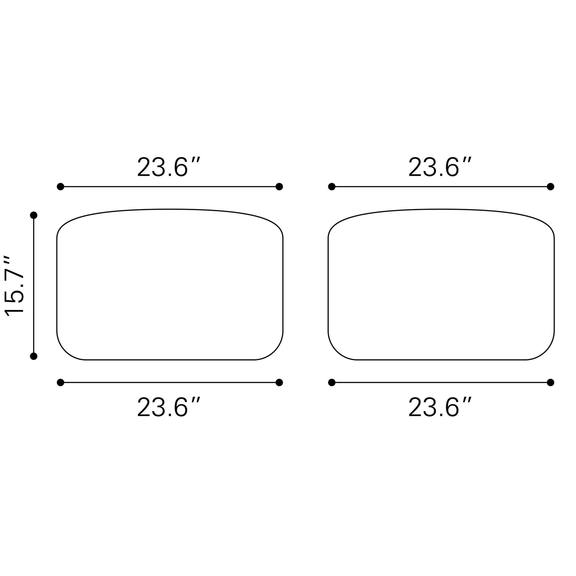 Pisco Ottoman Beige & Black