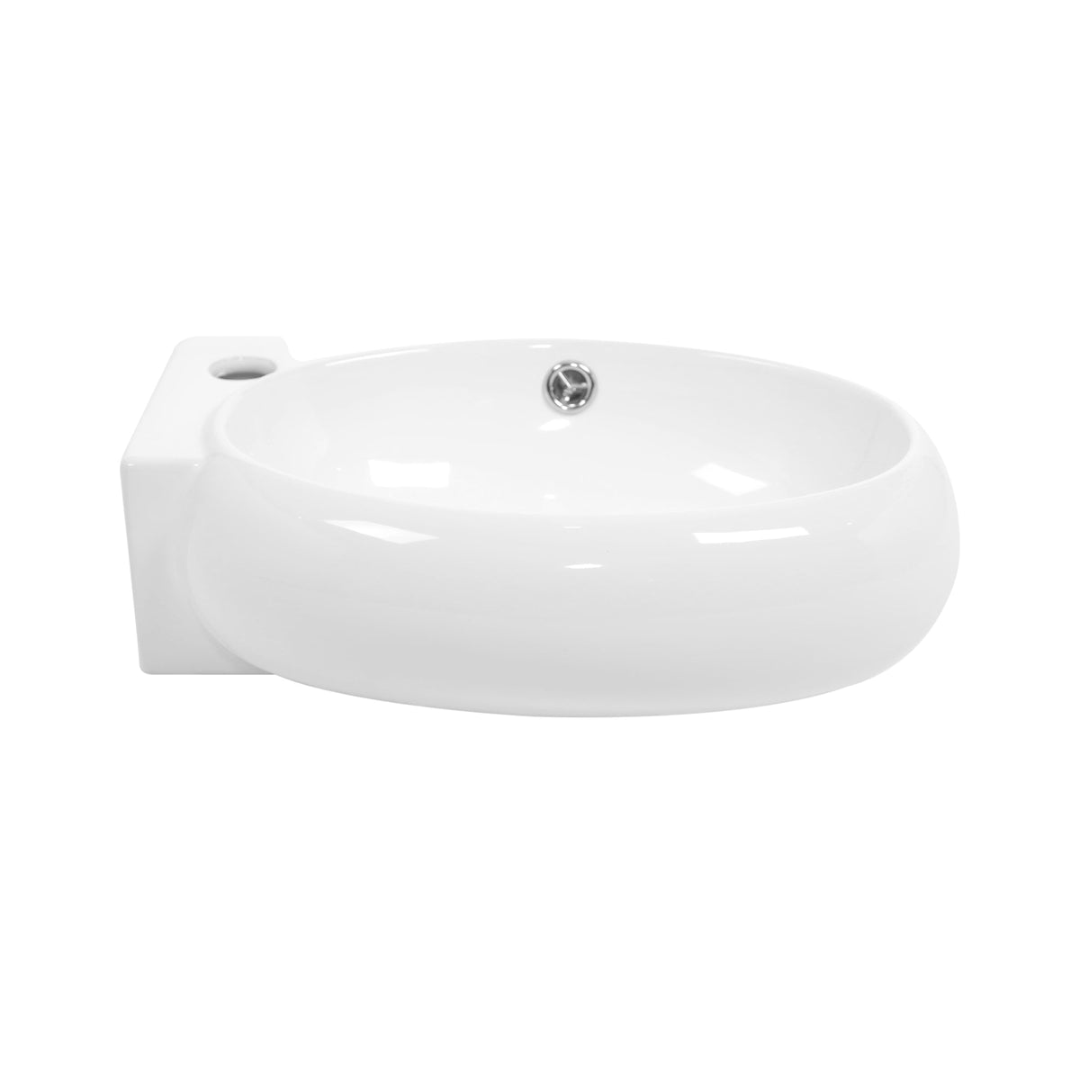16.5x11 Inch Wall-Mounted Bathroom Sink