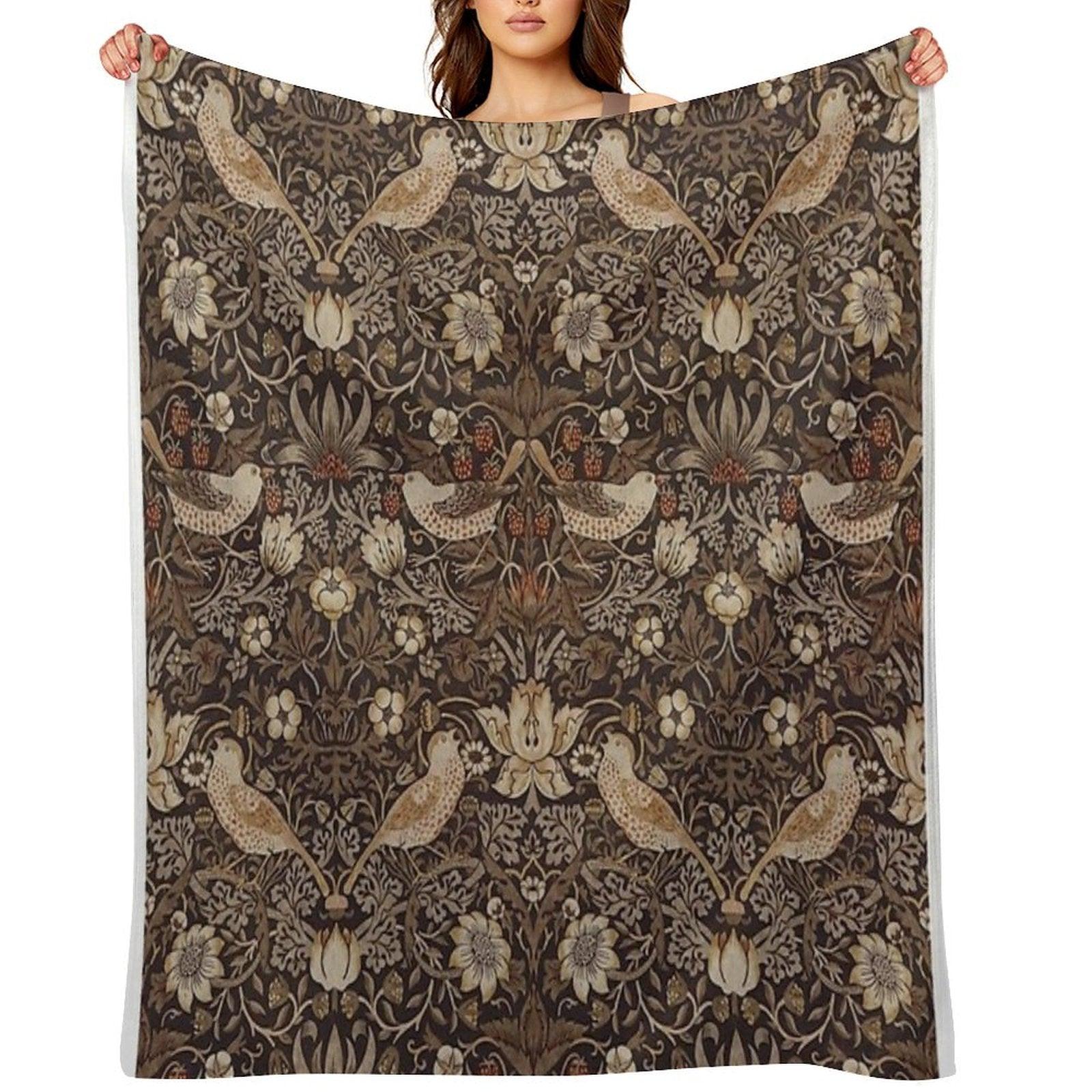 William Morris - Strawberry Thief Throw Blanket