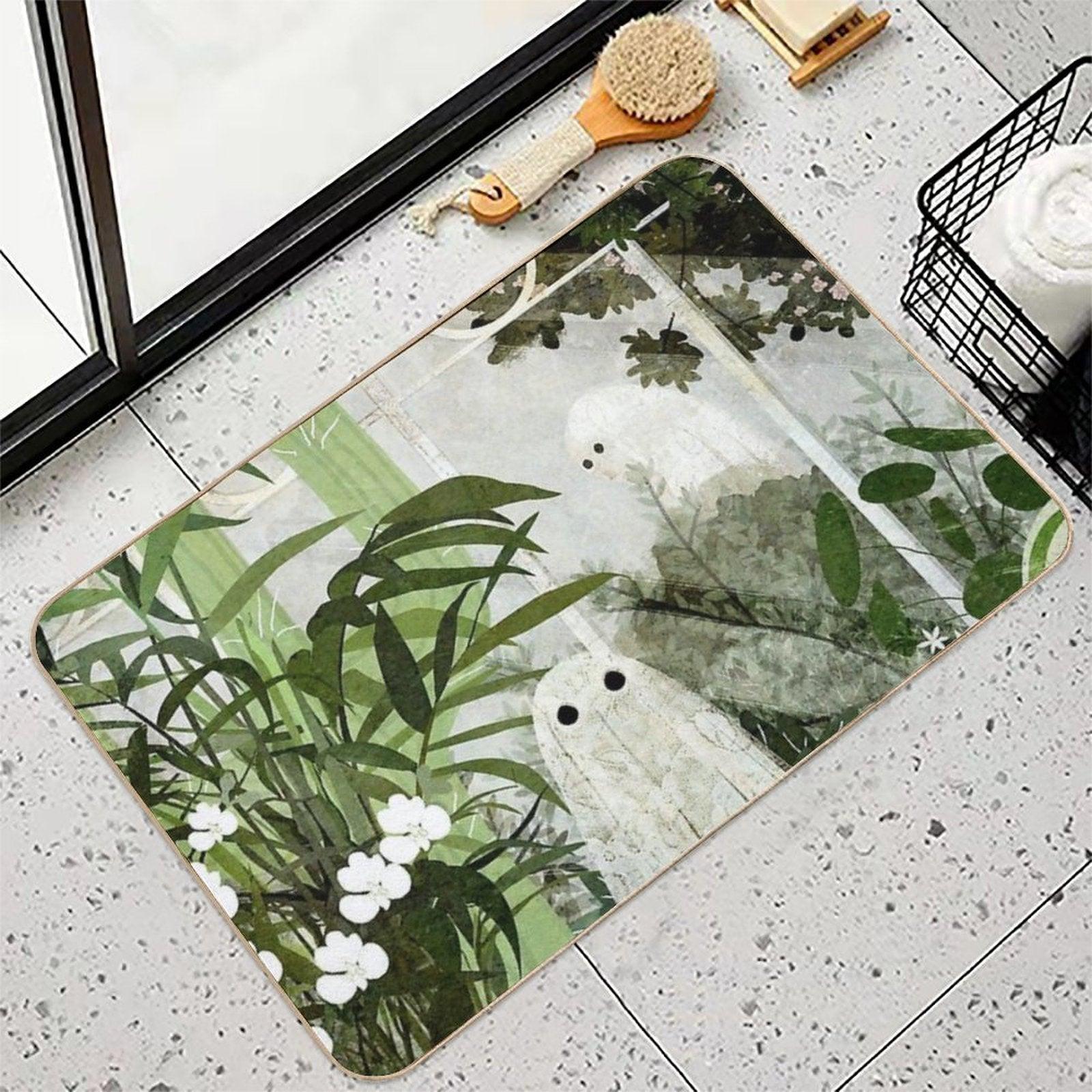 There's A Ghost in The Greenhouse Again Bath Mat