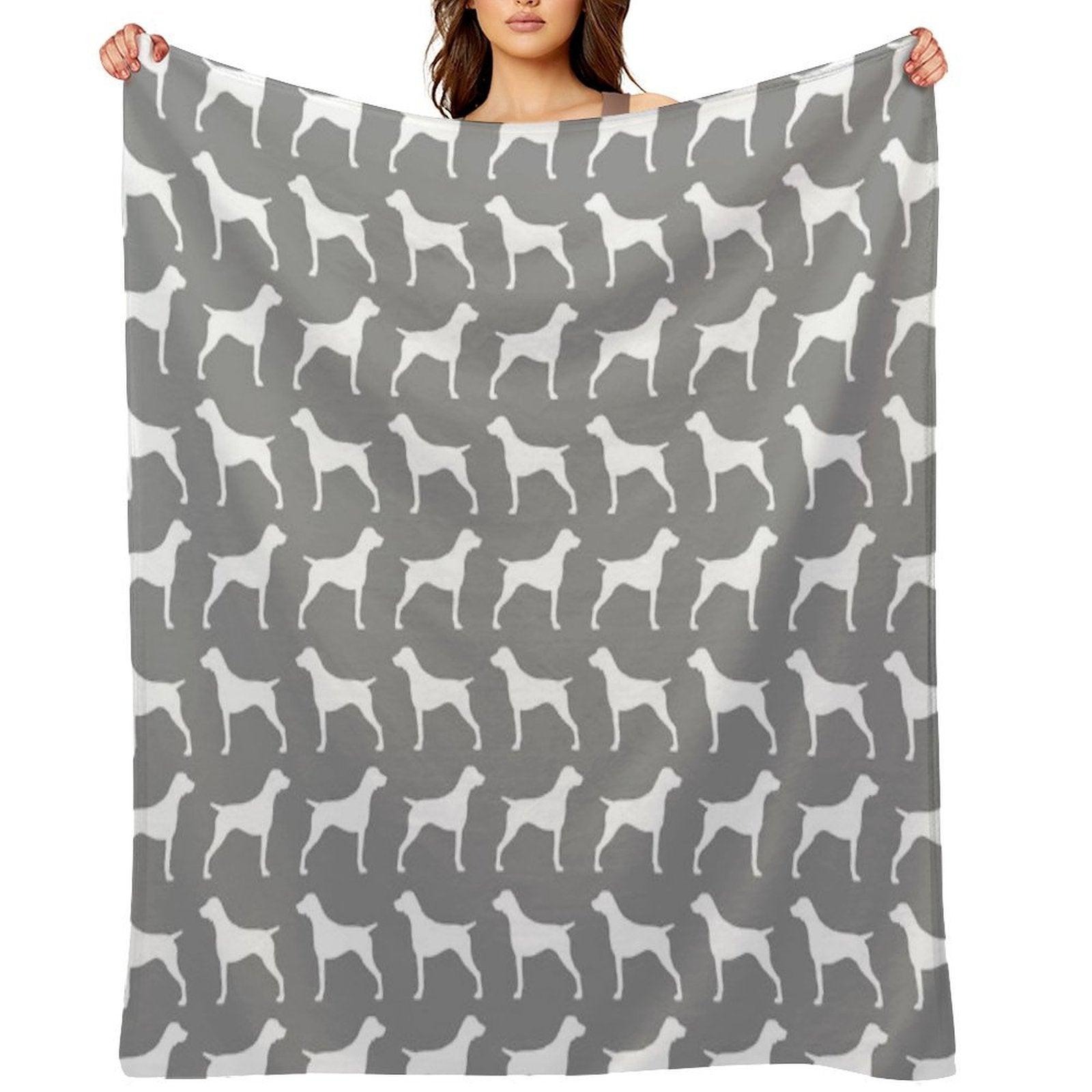 German Shorthaired Pointer Silhouette(s) Throw Blanket