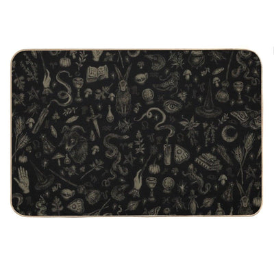 Just Witch Things (black And Beige) Bath Mat