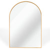 24x36 Inch Gold Metal Framed Arched Mirror