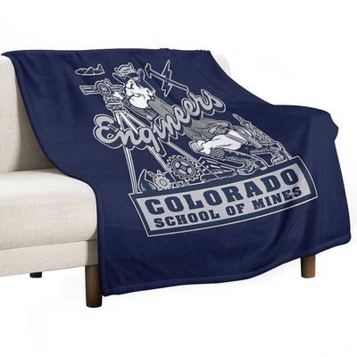Vintage Colorado School of Mines Engineering Electrical Mechanical Chemical T-Shirt Multi-functional Throw Blanket