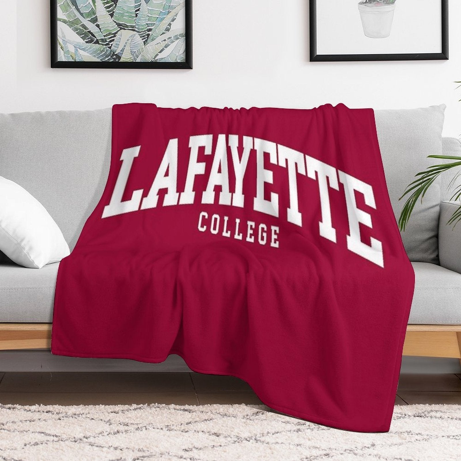 Lafayette - College Font Curved Machine-washable Throw Blanket