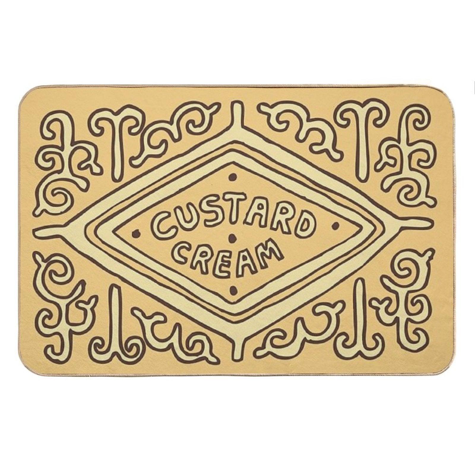 Custard Cream British Biscuit Bath Mat