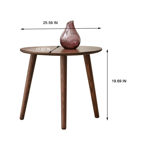 Solid Oak Wood Side Table BLAKHOM