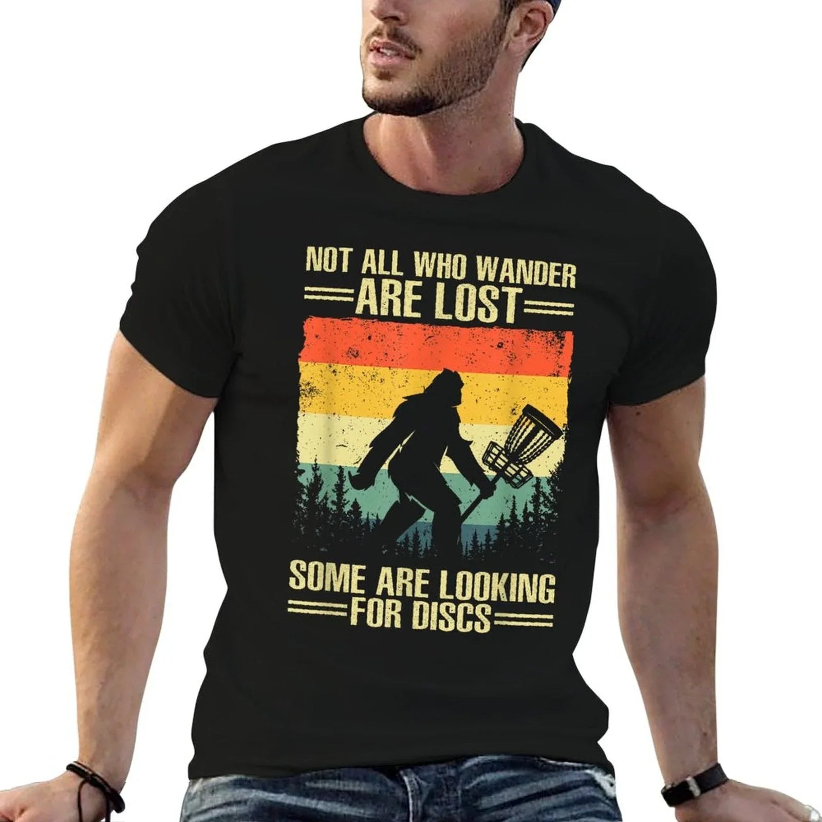 Funny Disc Golf Art For Men Women Kids Disc Golf Player T-Shirt