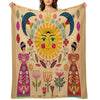 Folk Art Inspired By The Fabulous Frida Throw Blanket