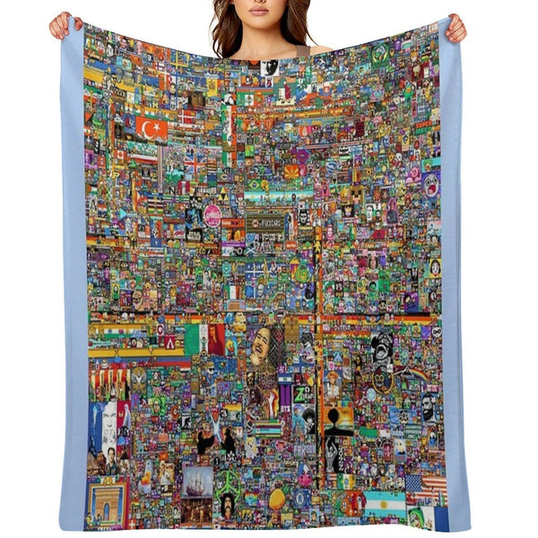 RPlace The Full 8K Version (Cleaned) Gift-ready Throw Blanket