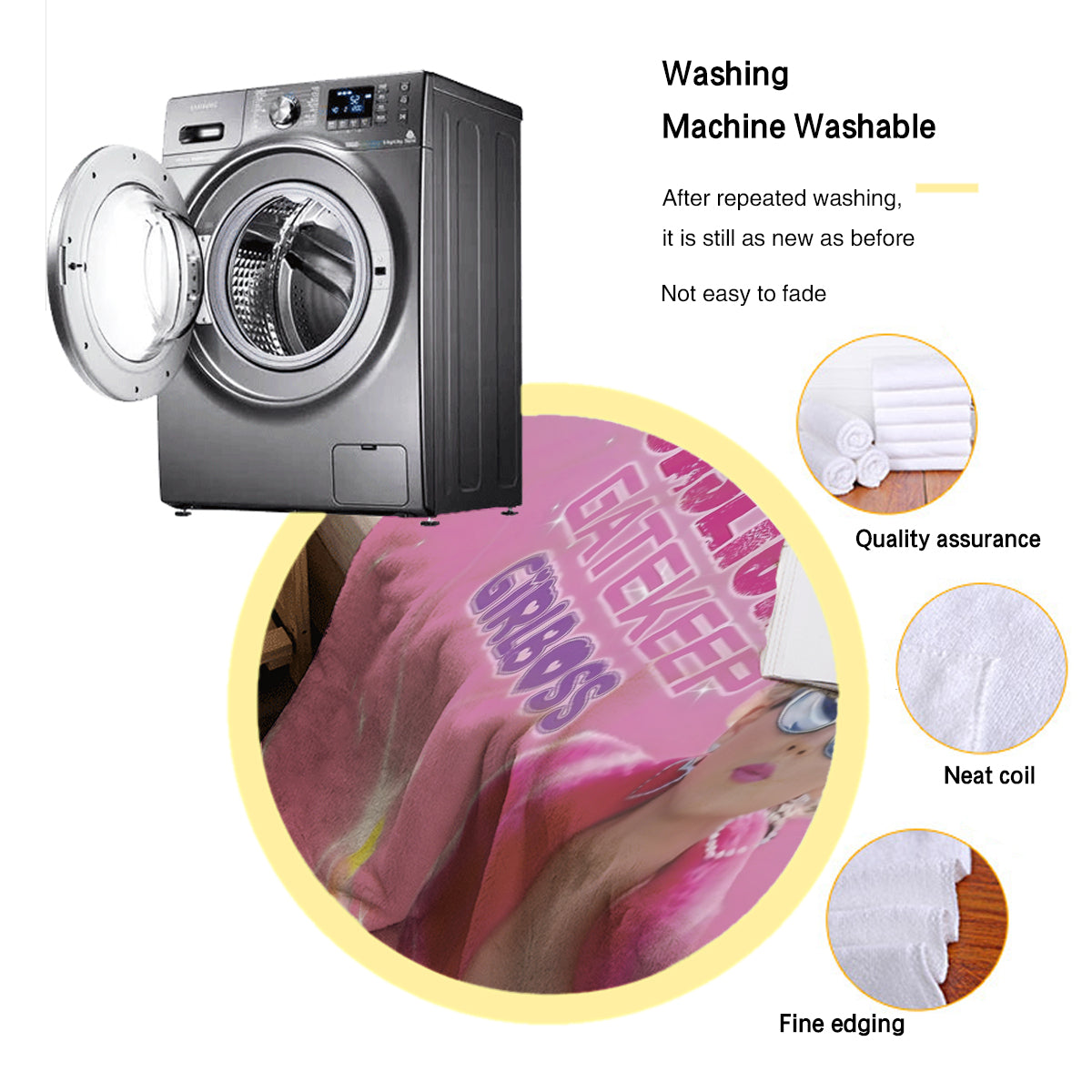 Taylor Swift Gaslight Gatekeep Girlboss Throw Blanket BionZax