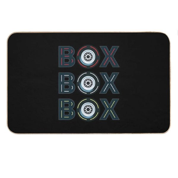 Box Box Box Radio Call To Pit Stop Bath Mat