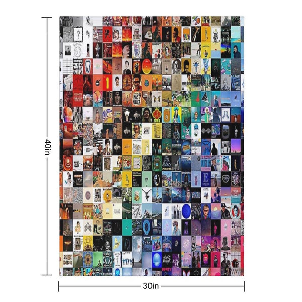 Rainbow Musical Full Album Collage Versatility Throw Blanket