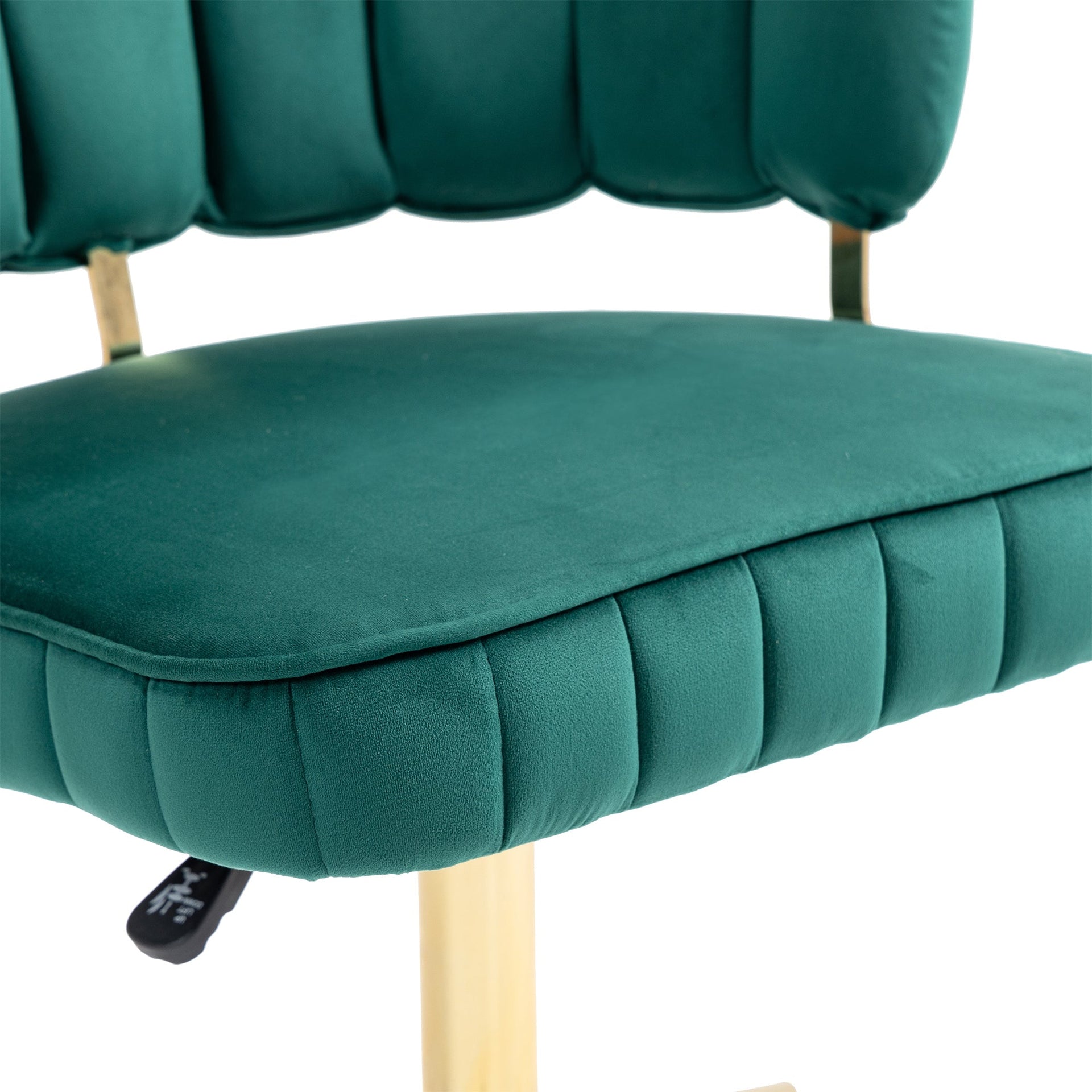 Velvet Home Office Desk Chair, Modern Cute Computer Chair, Wheels Swivel Height Adjustable Swivel Task Chair for Home Office (Emerald Velvet)