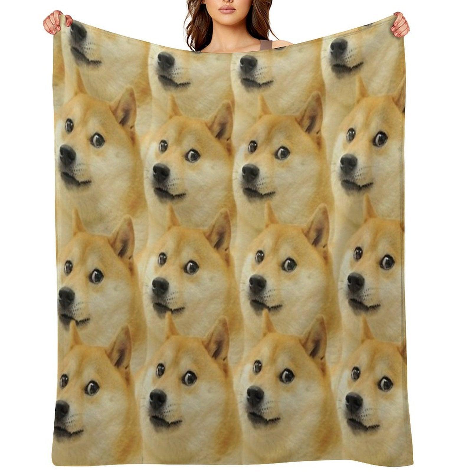 Doge Collage Throw Blanket