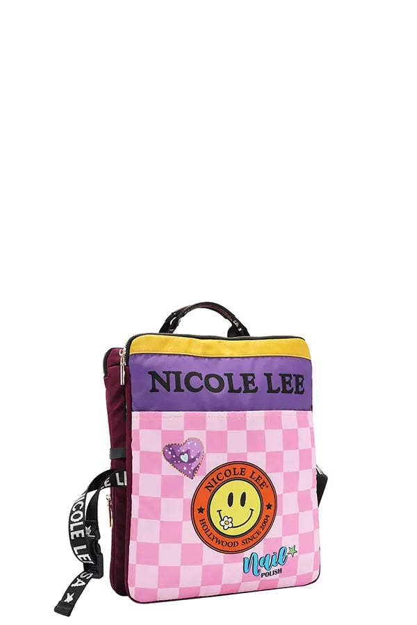 Nicole Lee USA Multi-Pocket Travel Backpack Berry Charmz