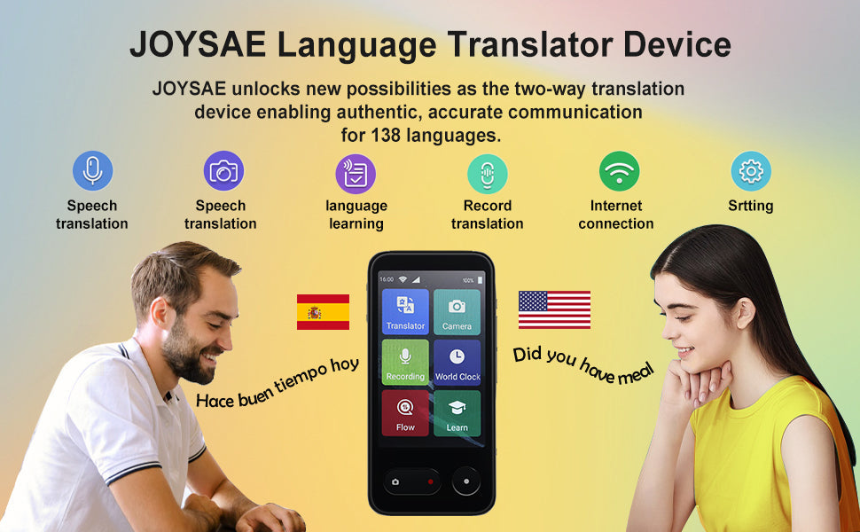 Instant Two-Way 138 LANGUAGE TRANSLATOR with SIM, Bluetooth & WiFi