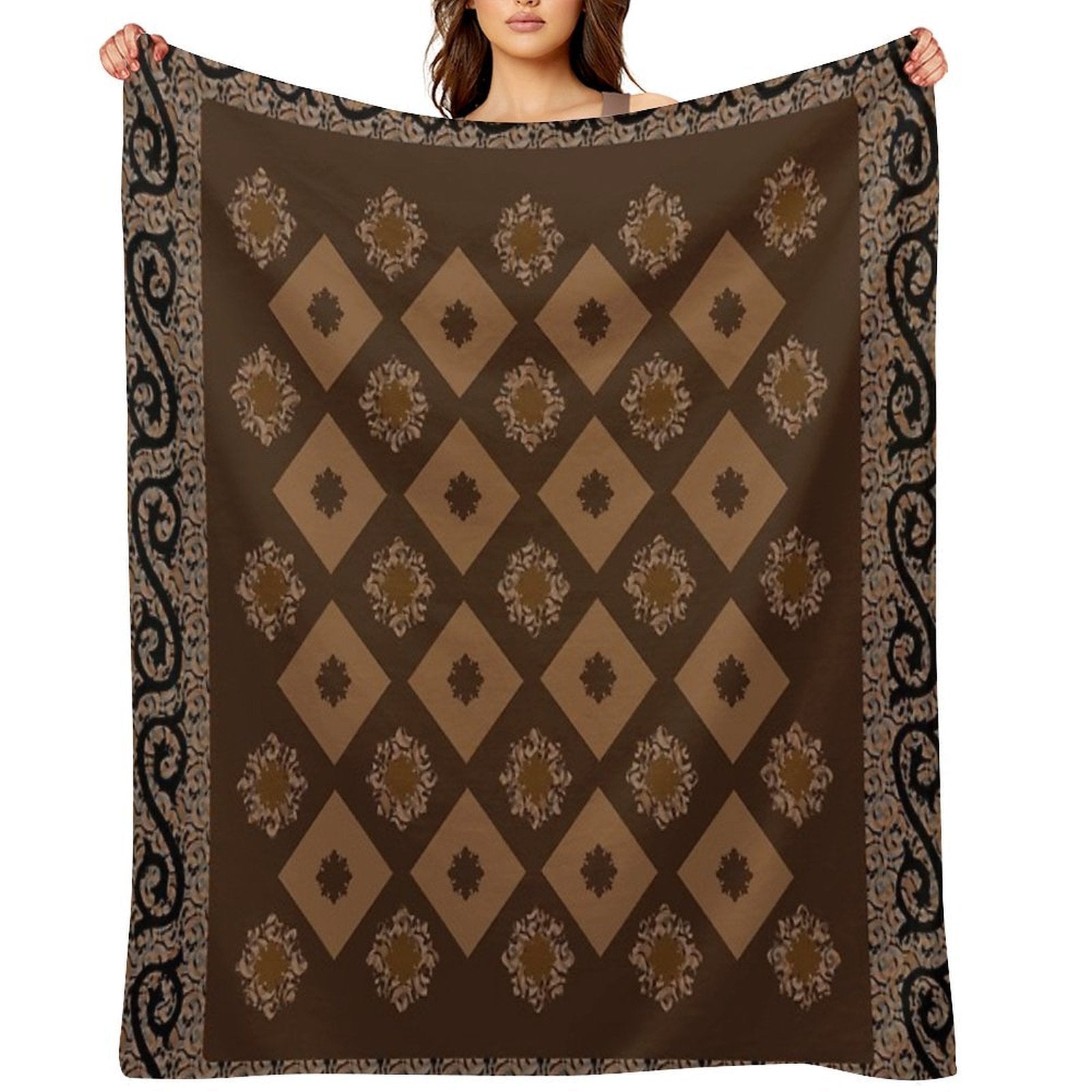 Decorative Abstract Design Multi-functional Throw Blanket
