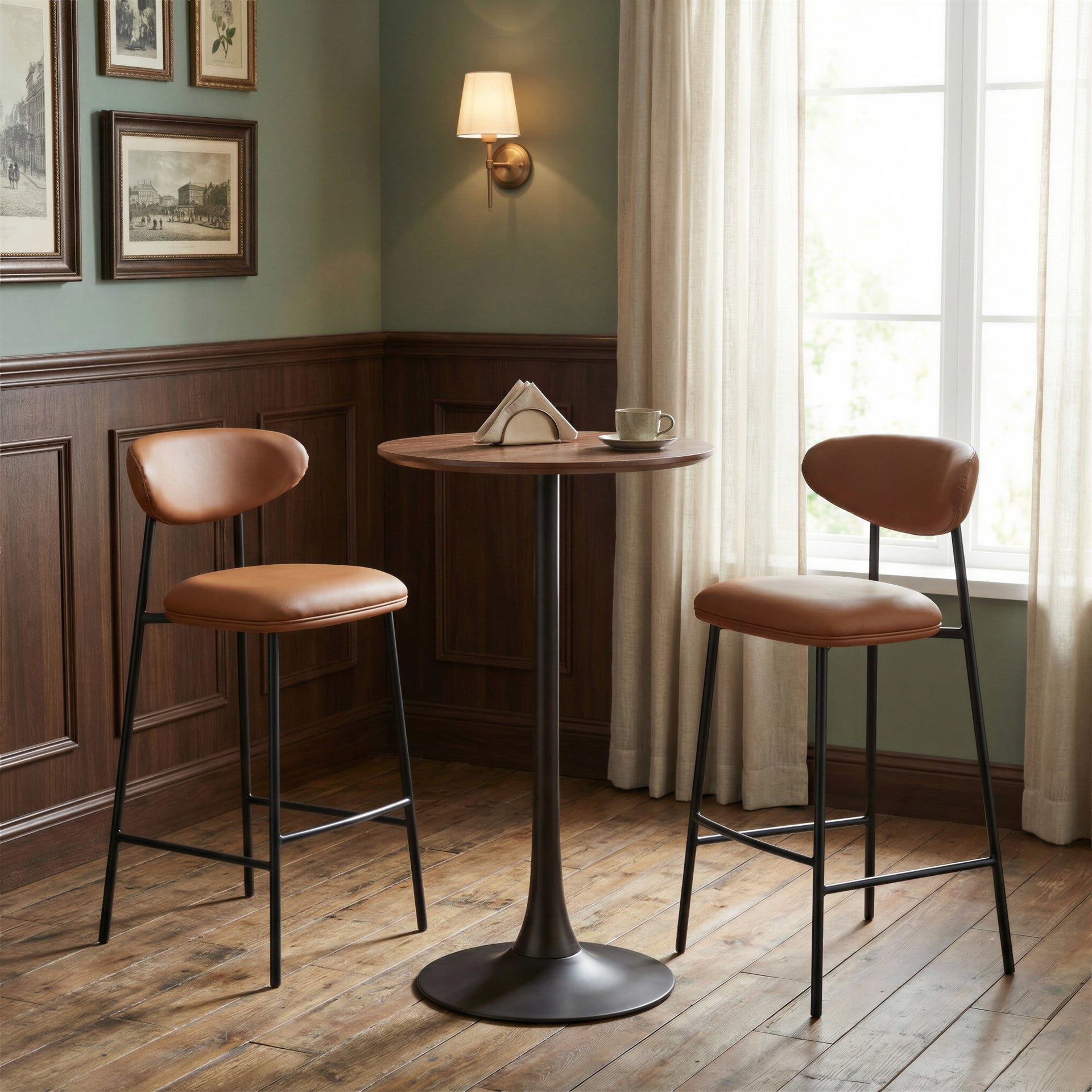 Rorun Barstool (Set of 2) Brown